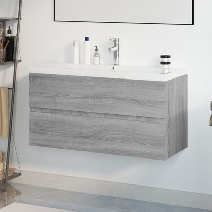 Sink Cabinet with Built-in Basin Grey Sonoma Engineered Wood