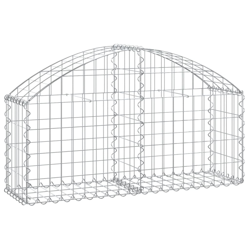 Arched Gabion Basket 100x30x40/60 cm Galvanised Iron