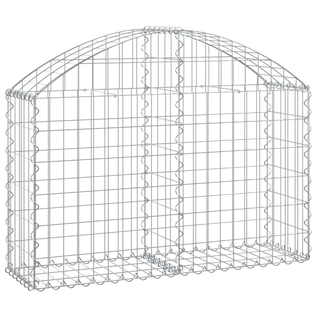 Arched Gabion Basket 100x30x60/80 cm Galvanised Iron