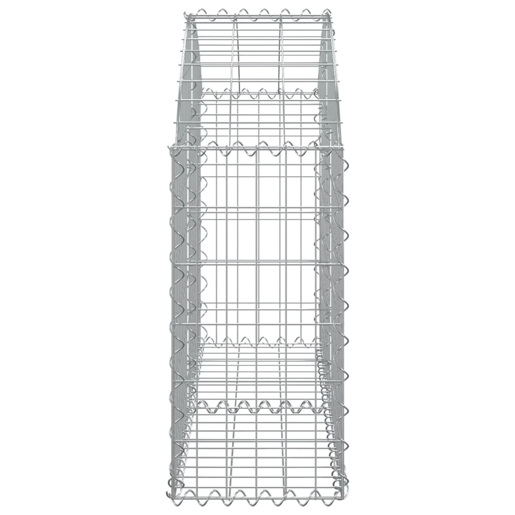 Arched Gabion Basket 100x30x60/80 cm Galvanised Iron