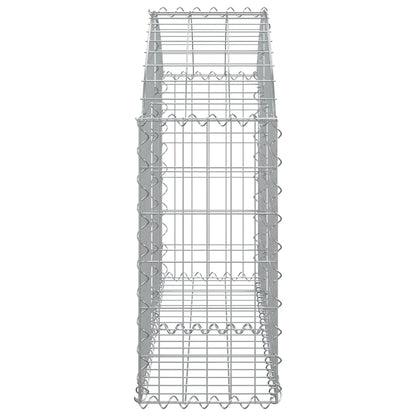 Arched Gabion Basket 100x30x60/80 cm Galvanised Iron