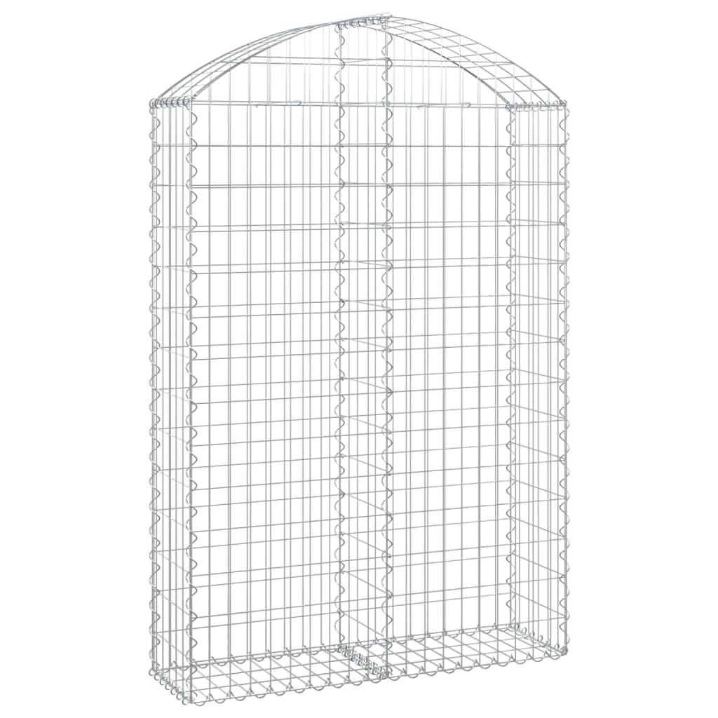 Arched Gabion Basket 100x30x140/160 cm Galvanised Iron