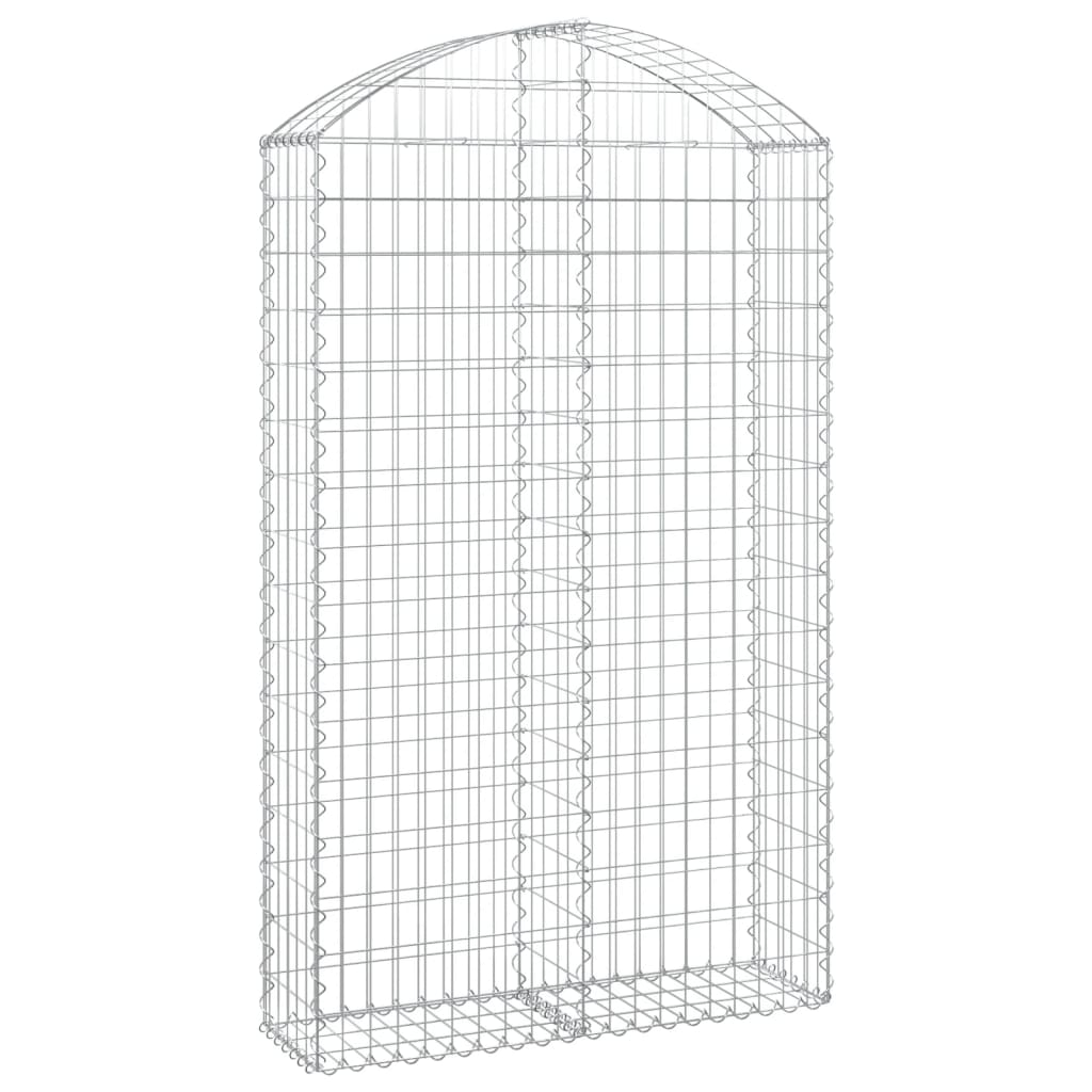 Arched Gabion Basket 100x30x160/180 cm Galvanised Iron