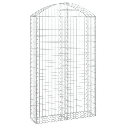 Arched Gabion Basket 100x30x160/180 cm Galvanised Iron