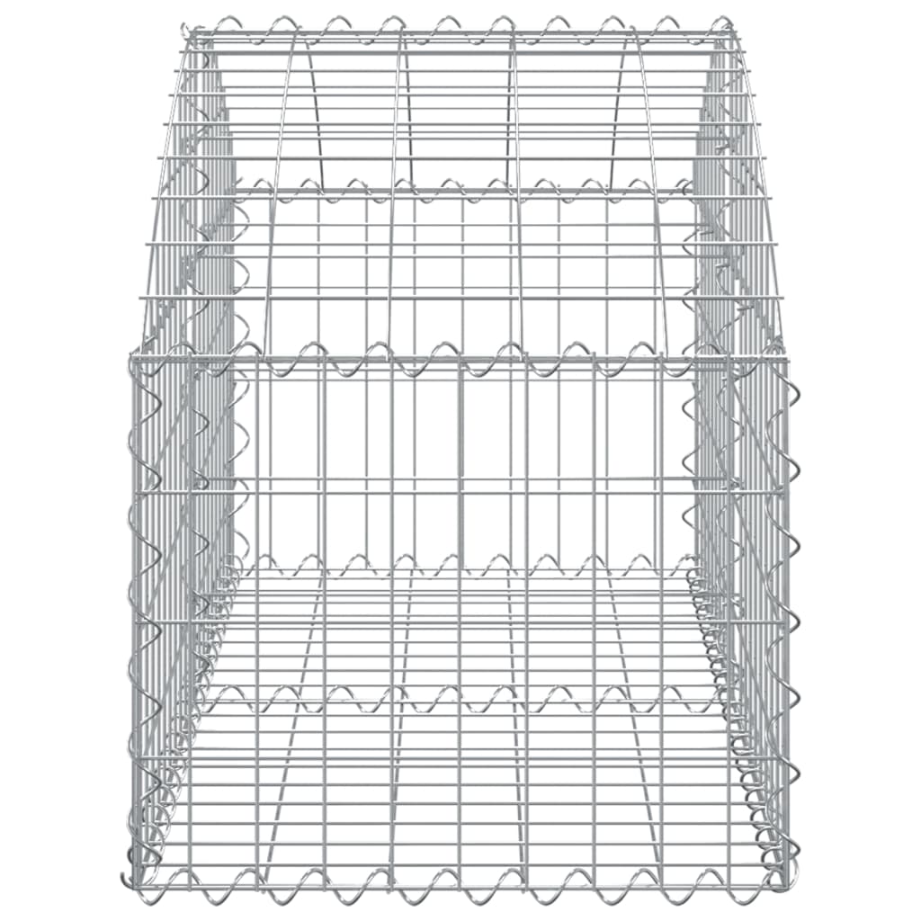Arched Gabion Basket 100x50x40/60 cm Galvanised Iron