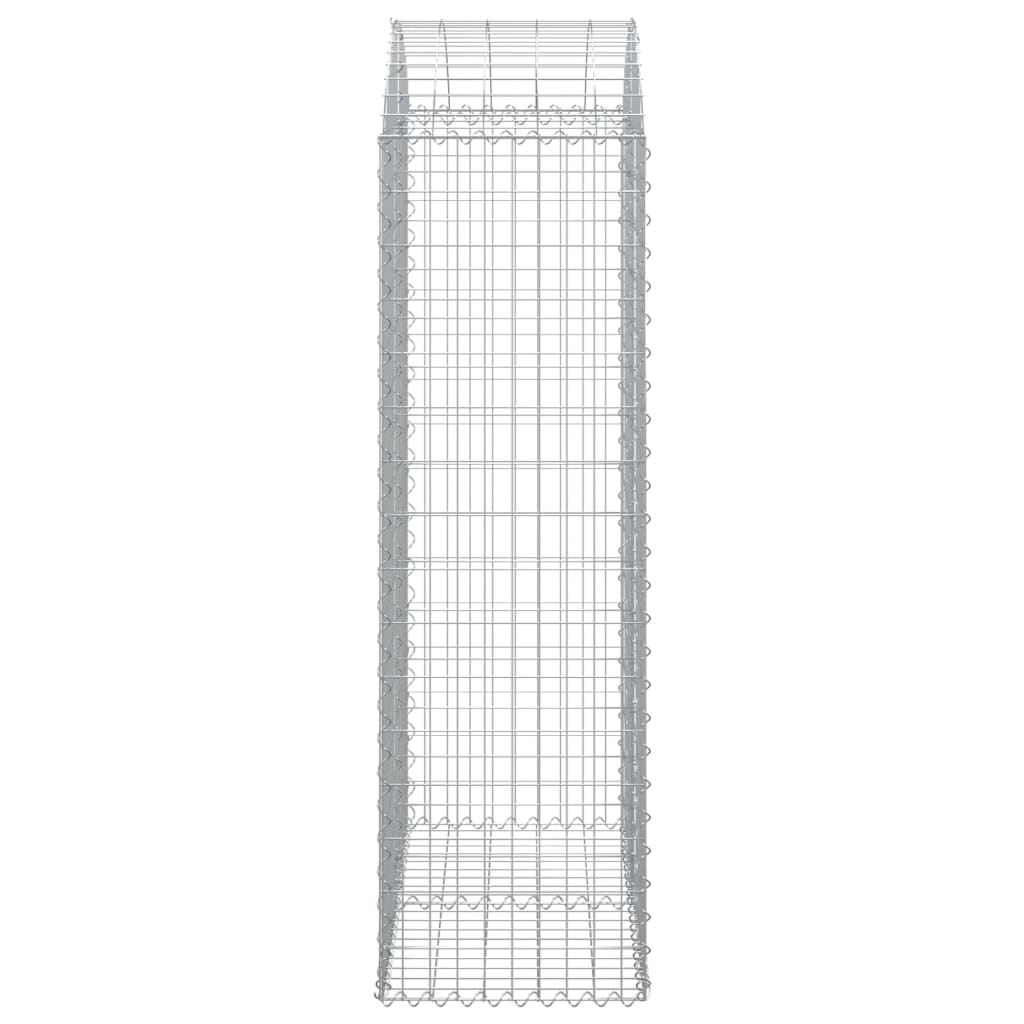 Arched Gabion Basket 100x50x160/180 cm Galvanised Iron