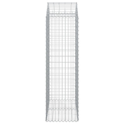 Arched Gabion Basket 100x50x160/180 cm Galvanised Iron