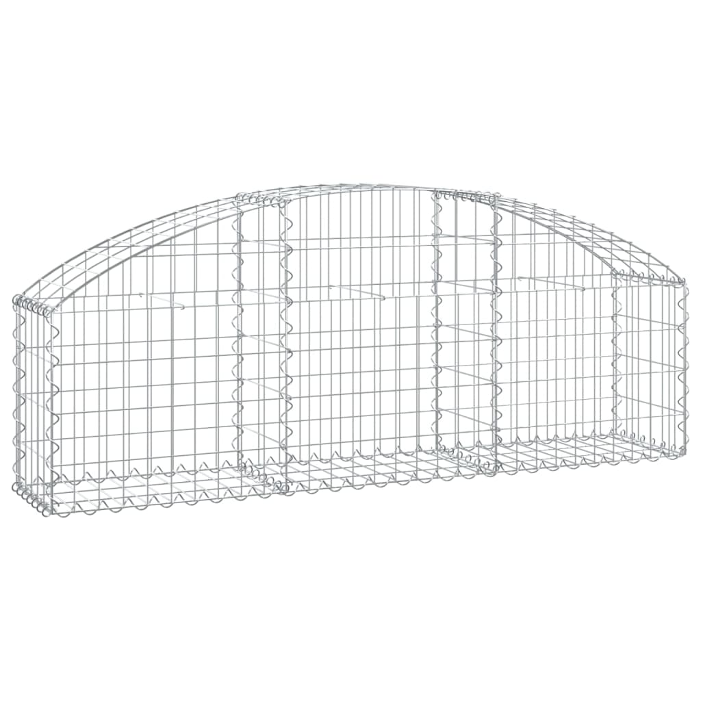 Arched Gabion Basket 150x30x40/60 cm Galvanised Iron