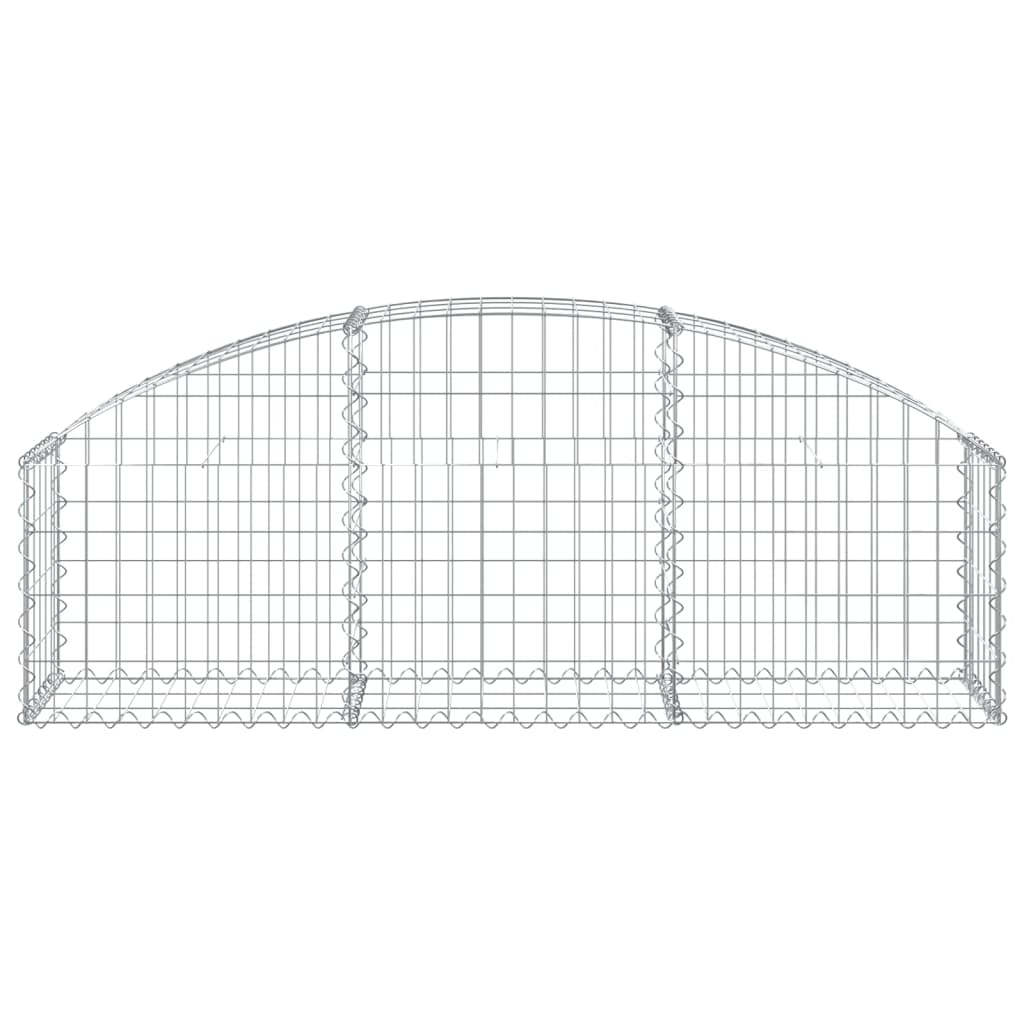 Arched Gabion Basket 150x30x40/60 cm Galvanised Iron