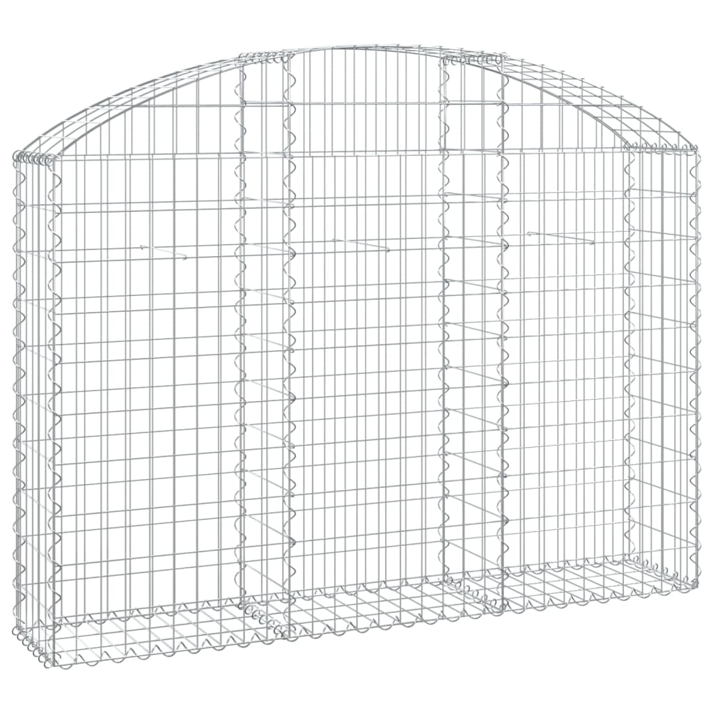 Arched Gabion Basket 150x30x100/120 cm Galvanised Iron