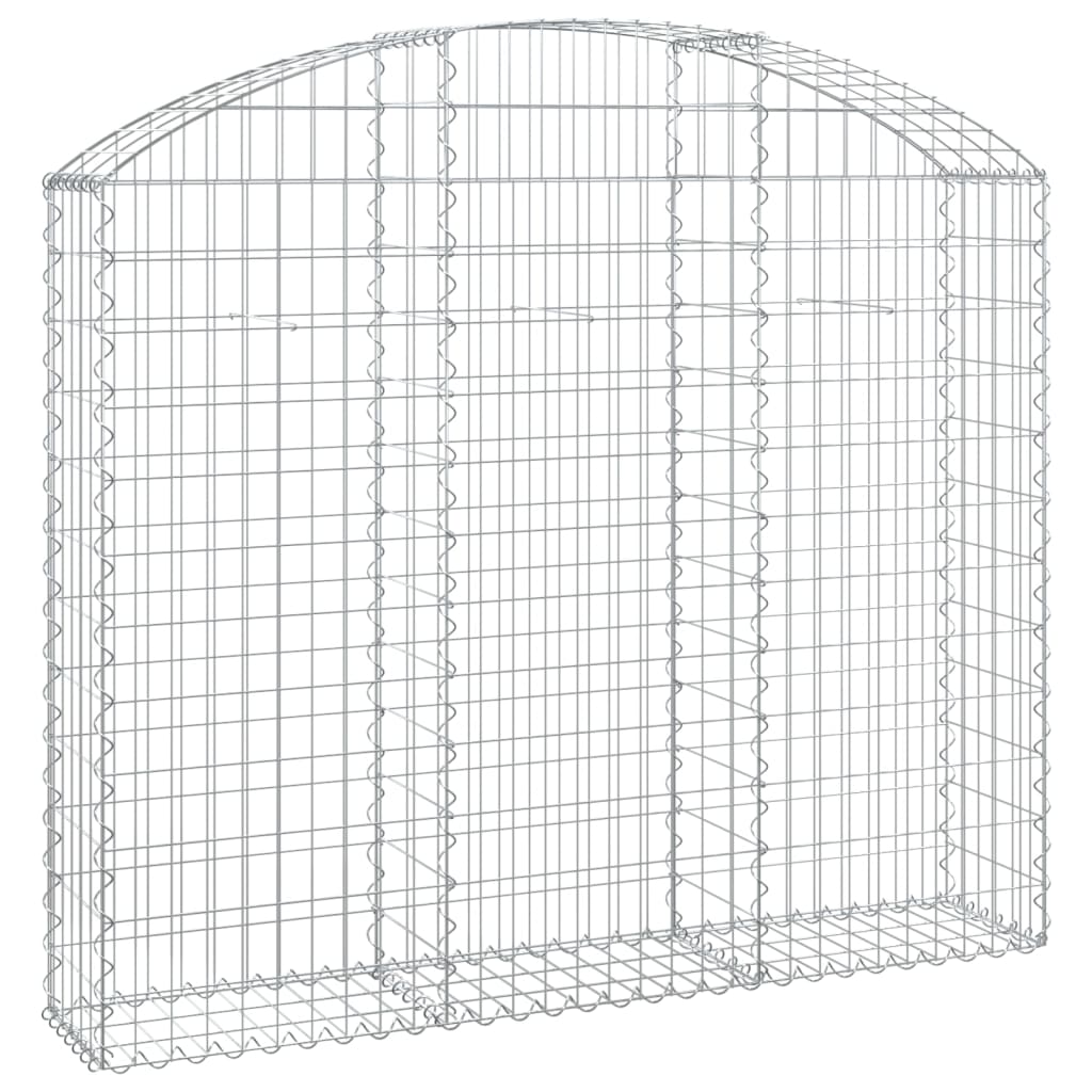 Arched Gabion Basket 150x30x120/140 cm Galvanised Iron