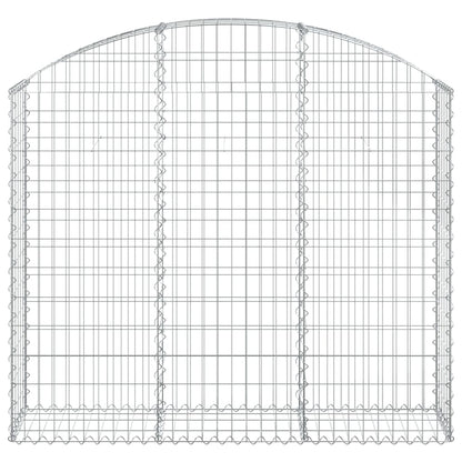 Arched Gabion Basket 150x30x120/140 cm Galvanised Iron