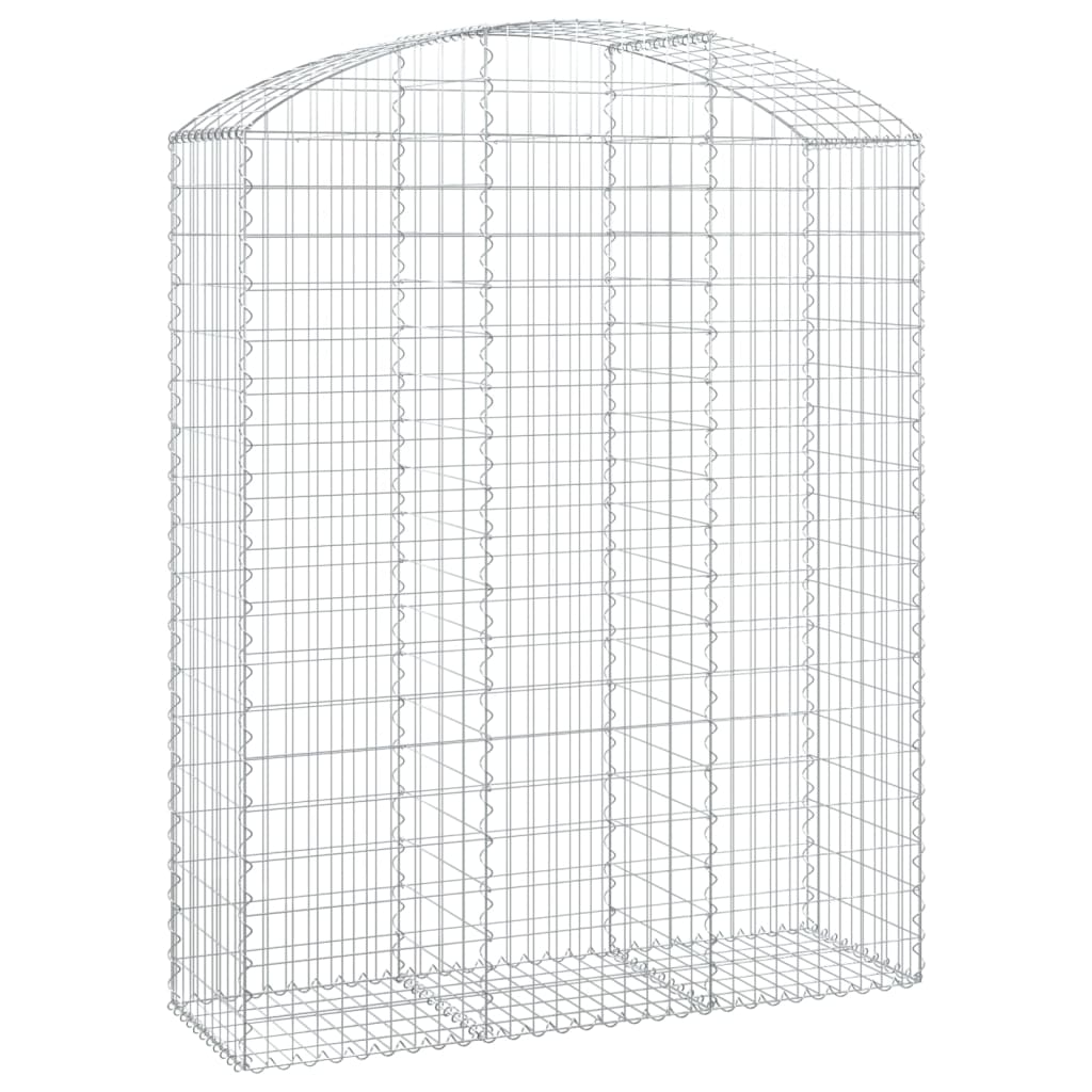 Arched Gabion Basket 150x50x180/200 cm Galvanised Iron