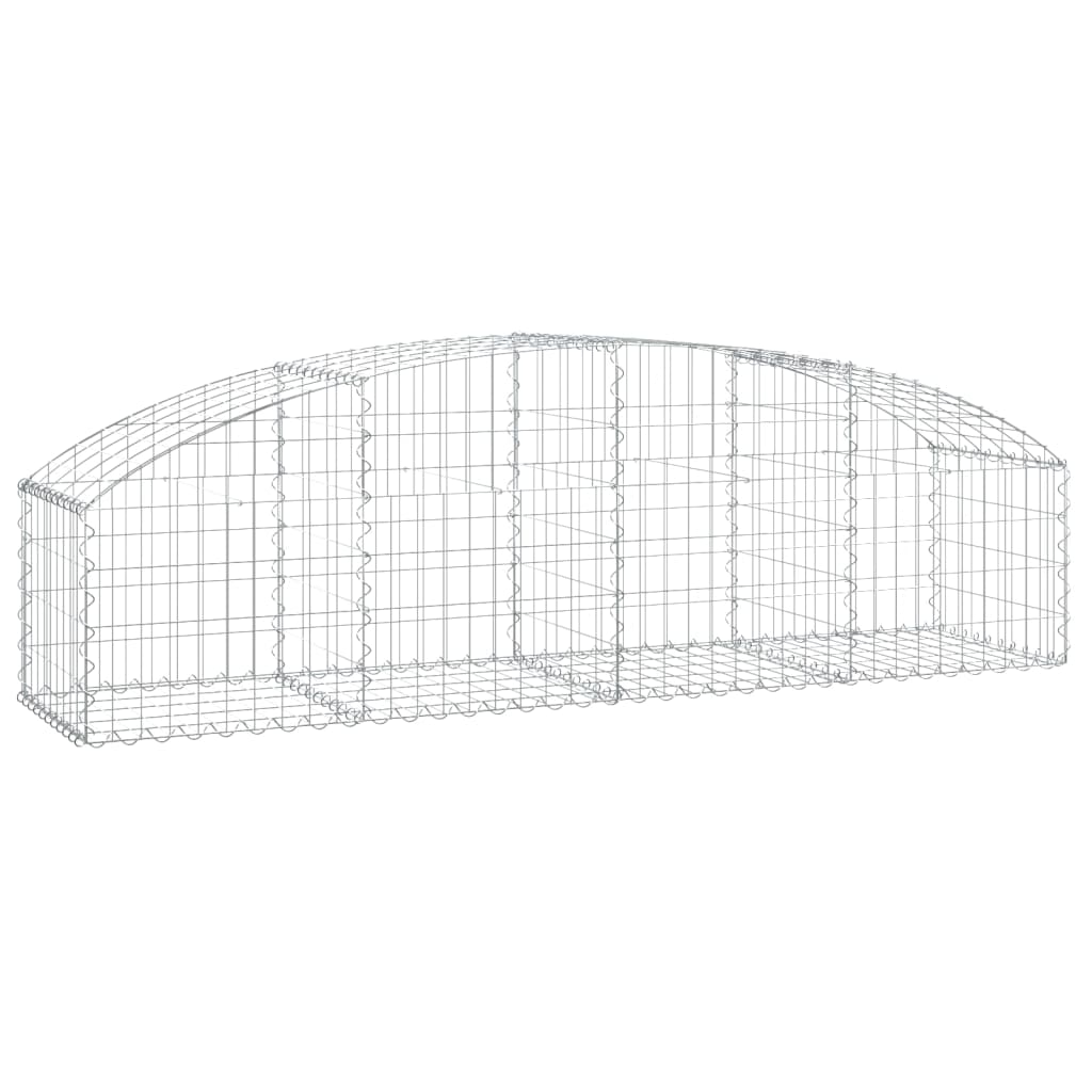 Arched Gabion Basket 200x50x40/60 cm Galvanised Iron