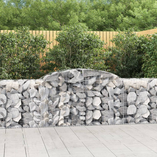 Arched Gabion Basket 300x50x80/100 cm Galvanised Iron