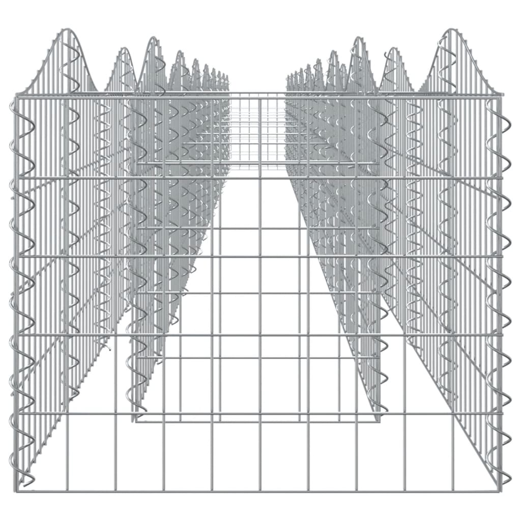 Arched Gabion Raised Bed 800x50x50 cm Galvanised Iron