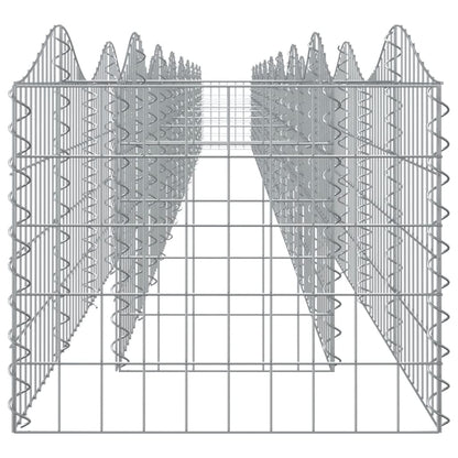 Arched Gabion Raised Bed 800x50x50 cm Galvanised Iron