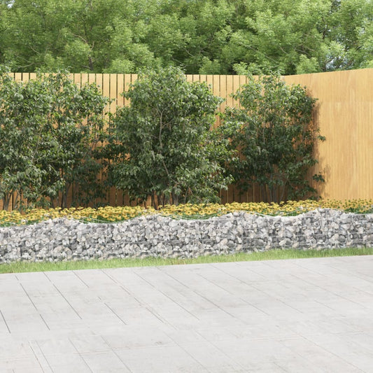 Arched Gabion Raised Bed 800x50x50 cm Galvanised Iron