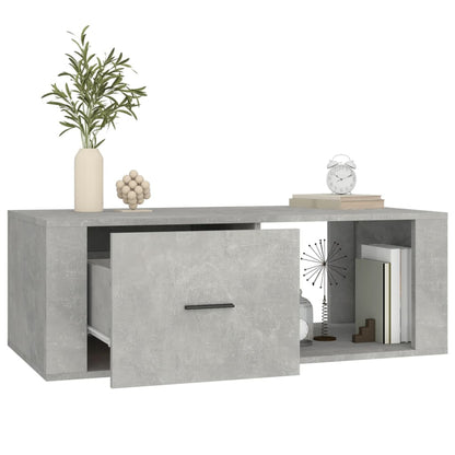 Coffee Table Concrete Grey 100x50.5x35 cm Engineered Wood