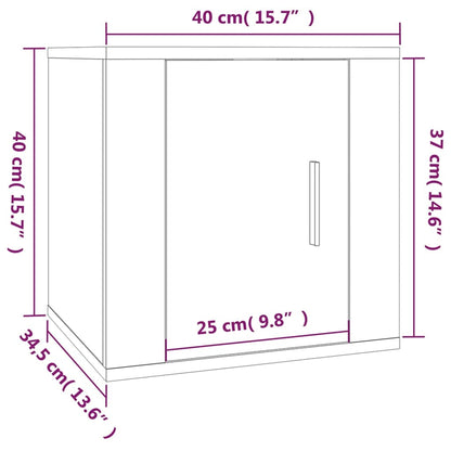 Wall Mounted TV Cabinet Black 40x34,5x40 cm