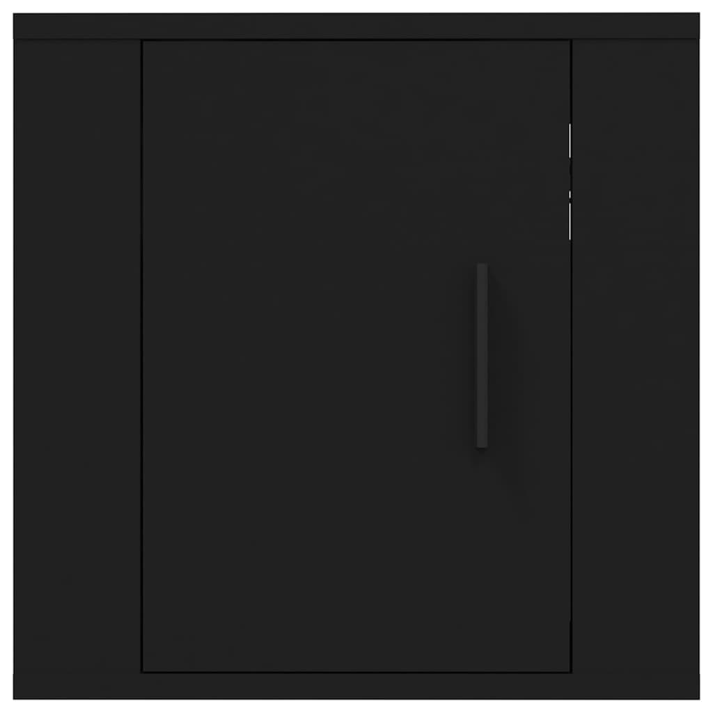 Wall Mounted TV Cabinets 2 pcs Black 40x34.5x40 cm