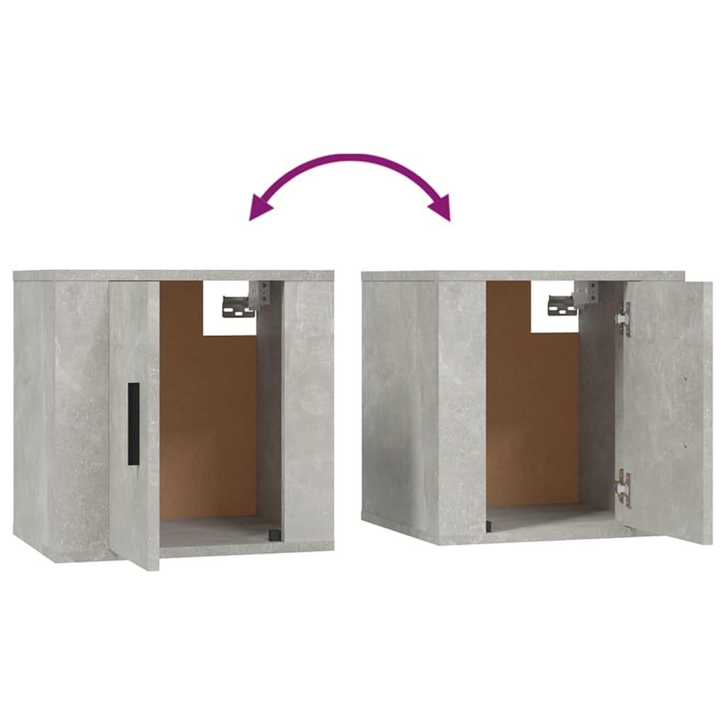 Wall Mounted TV Cabinets 2 pcs Concrete Grey 40x34.5x40 cm