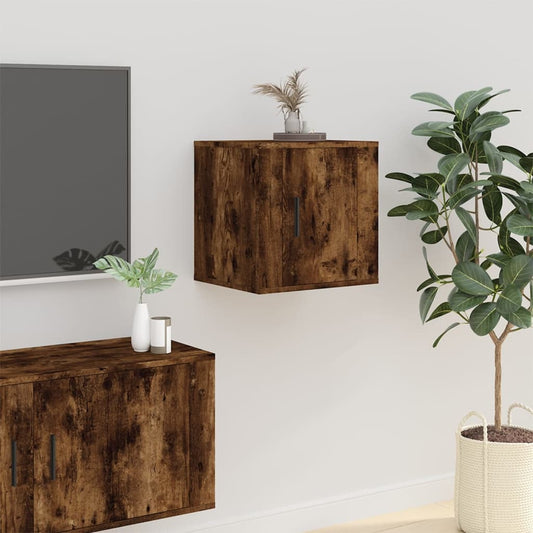 Wall Mounted TV Cabinet Smoked Oak 40x34,5x40 cm