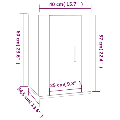 Wall Mounted TV Cabinet Sonoma Oak 40x34.5x60 cm