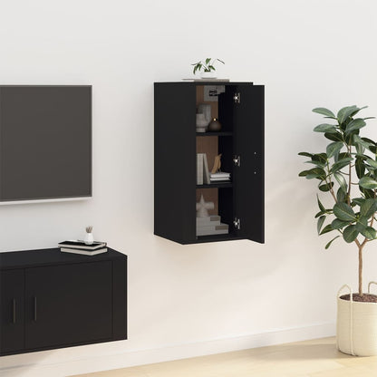 Wall Mounted TV Cabinet Black 40x34,5x80 cm