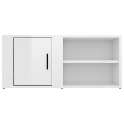 TV Cabinet High Gloss White 80x31,5x36 cm Engineered Wood