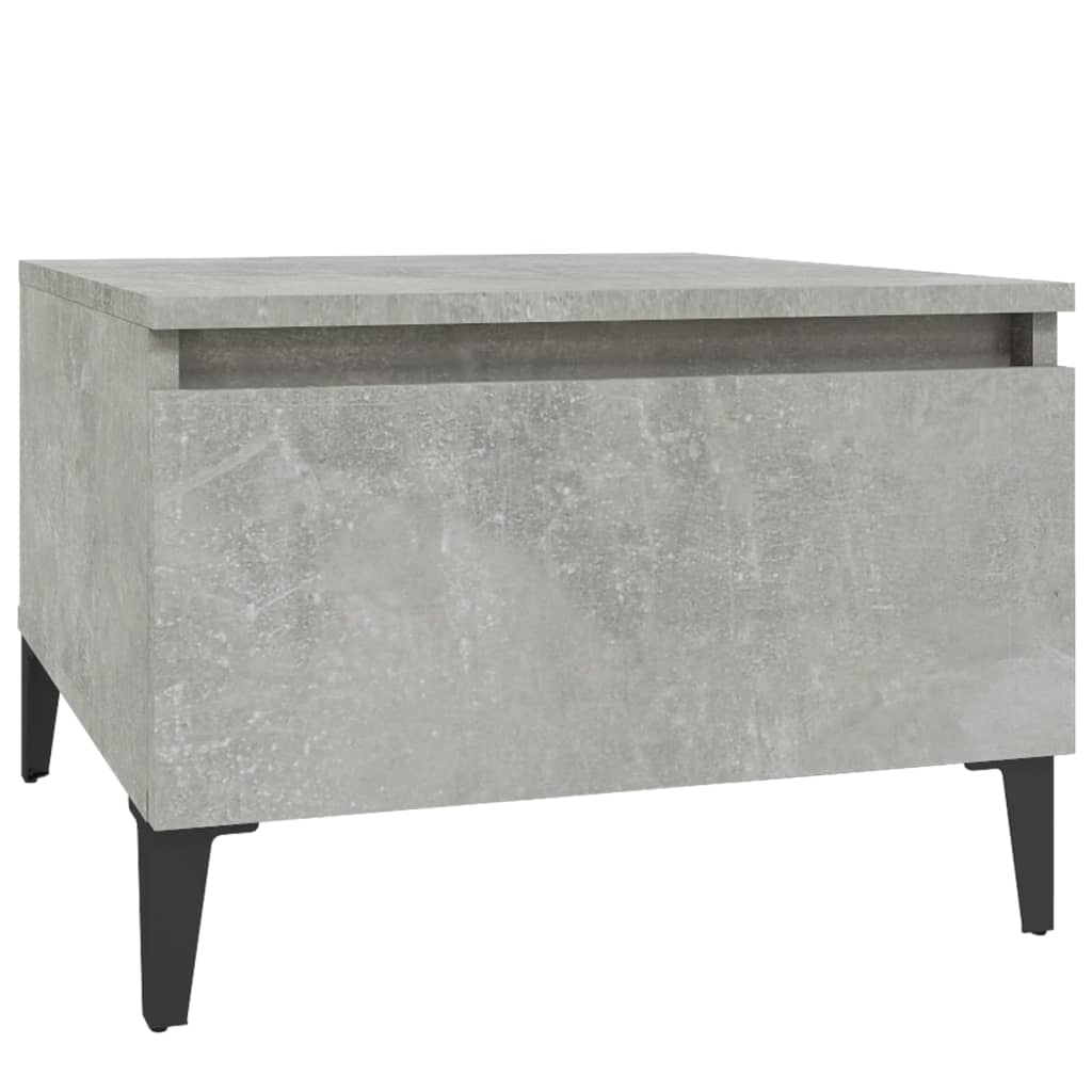 Side Table Concrete Grey 50x46x35 cm Engineered Wood