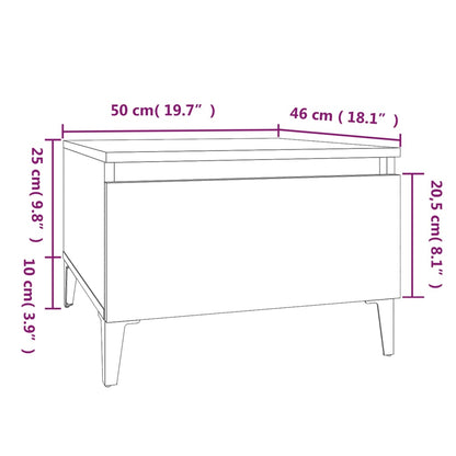 Side Table Concrete Grey 50x46x35 cm Engineered Wood