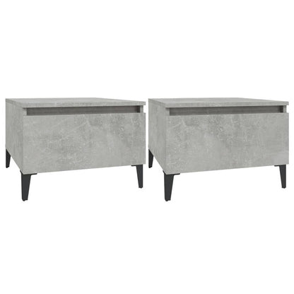 Side Tables 2 pcs Concrete Grey 50x46x35 cm Engineered Wood