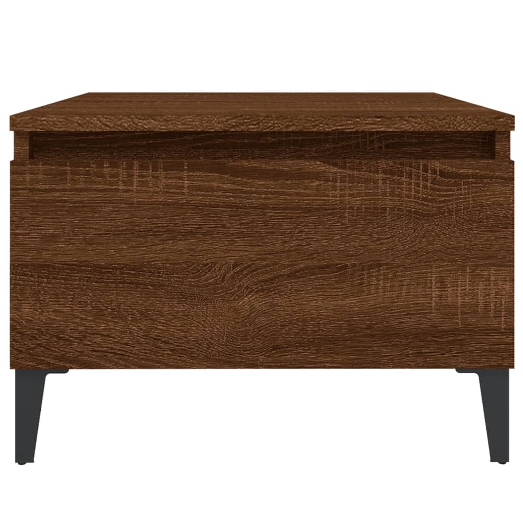 Side Table Brown Oak 50x46x35 cm Engineered Wood