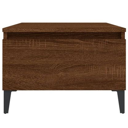 Side Table Brown Oak 50x46x35 cm Engineered Wood