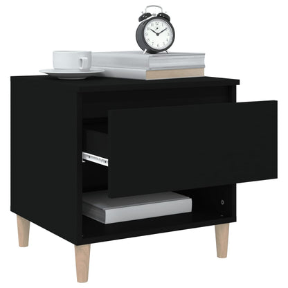 Bedside Tables 2 pcs Black 50x46x50 Engineered Wood