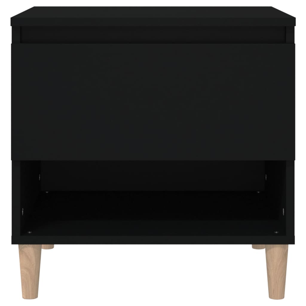 Bedside Tables 2 pcs Black 50x46x50 Engineered Wood