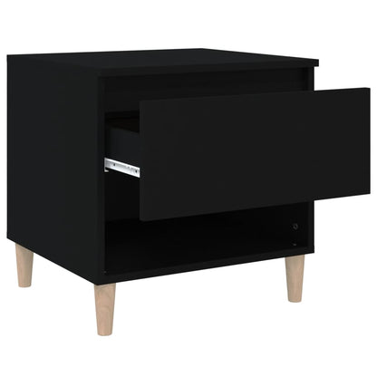 Bedside Tables 2 pcs Black 50x46x50 Engineered Wood