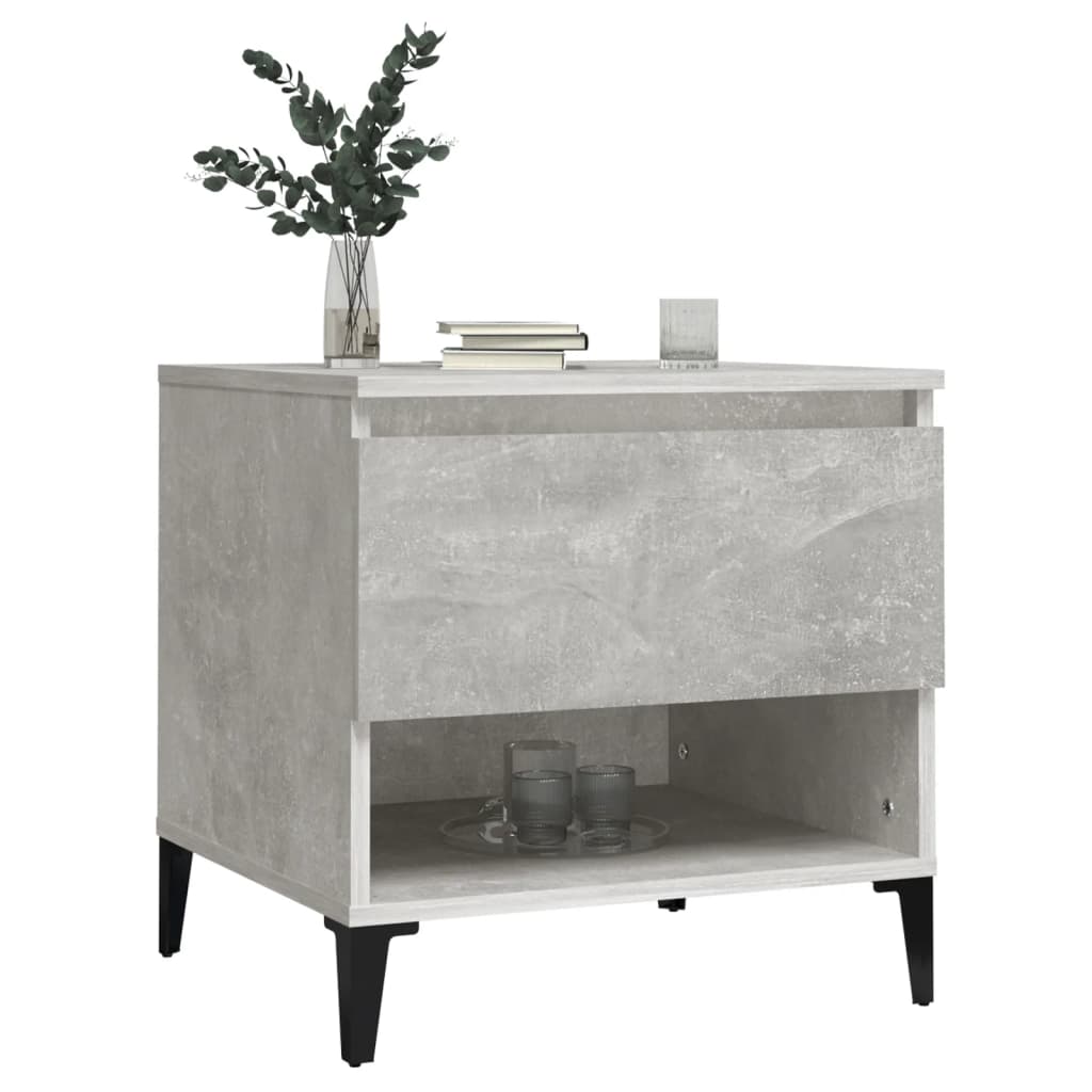 Side Tables 2 pcs Concrete Grey 50x46x50 cm Engineered Wood