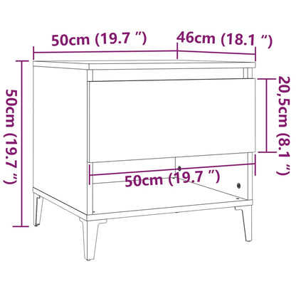 Side Tables 2 pcs Concrete Grey 50x46x50 cm Engineered Wood