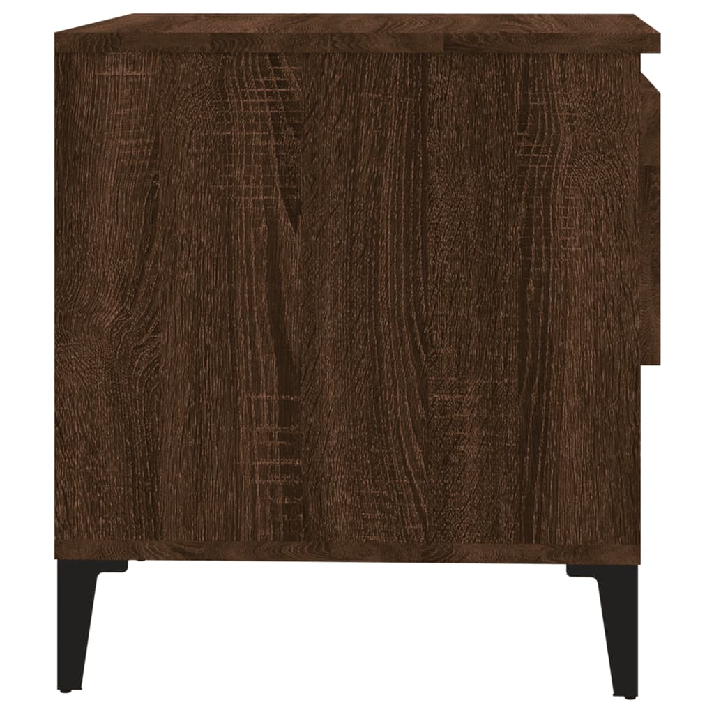 Side Table Brown Oak 50x46x50 cm Engineered Wood