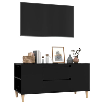 TV Cabinet Black 102x44.5x50 cm Engineered Wood