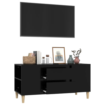 TV Cabinet Black 102x44.5x50 cm Engineered Wood