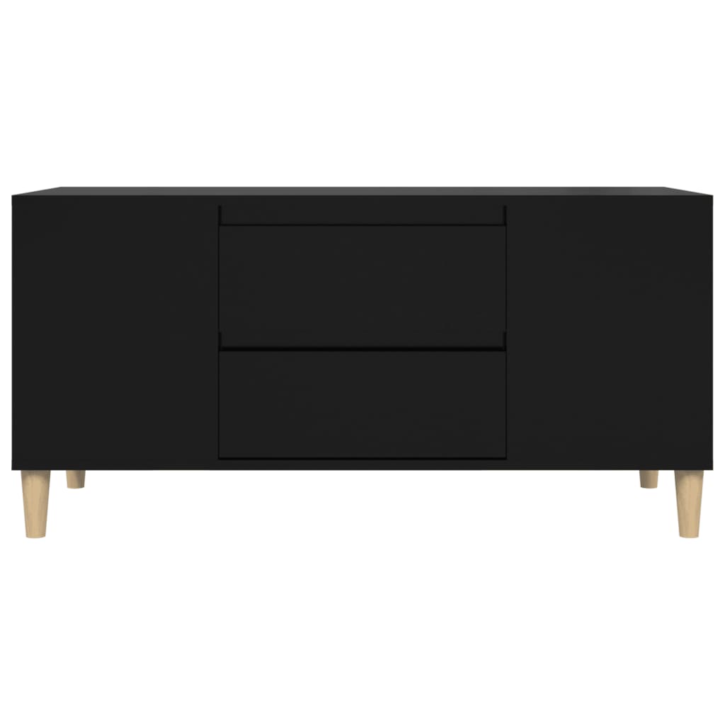 TV Cabinet Black 102x44.5x50 cm Engineered Wood