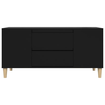 TV Cabinet Black 102x44.5x50 cm Engineered Wood