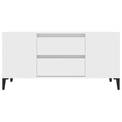 TV Cabinet White 102x44.5x50 cm Engineered Wood