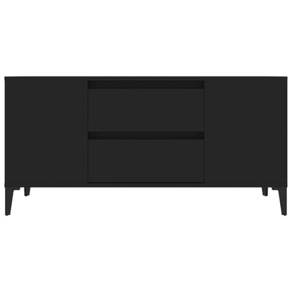 TV Cabinet Black 102x44.5x50 cm Engineered Wood