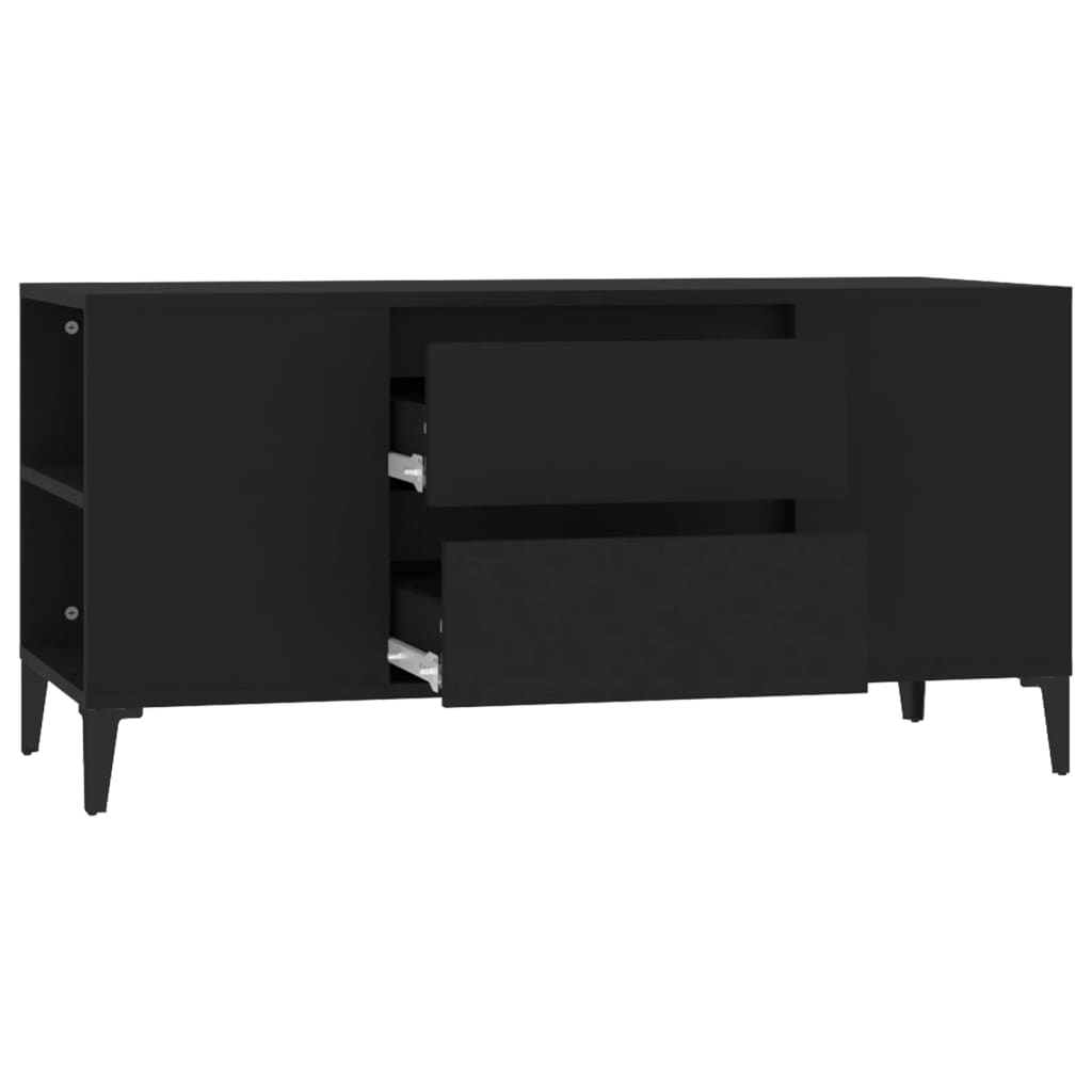 TV Cabinet Black 102x44.5x50 cm Engineered Wood