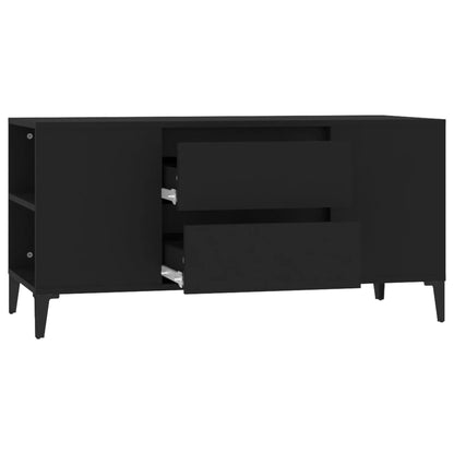 TV Cabinet Black 102x44.5x50 cm Engineered Wood