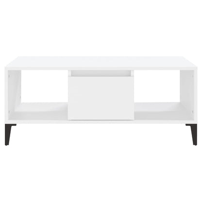 Coffee Table White 90x50x36.5 cm Engineered Wood